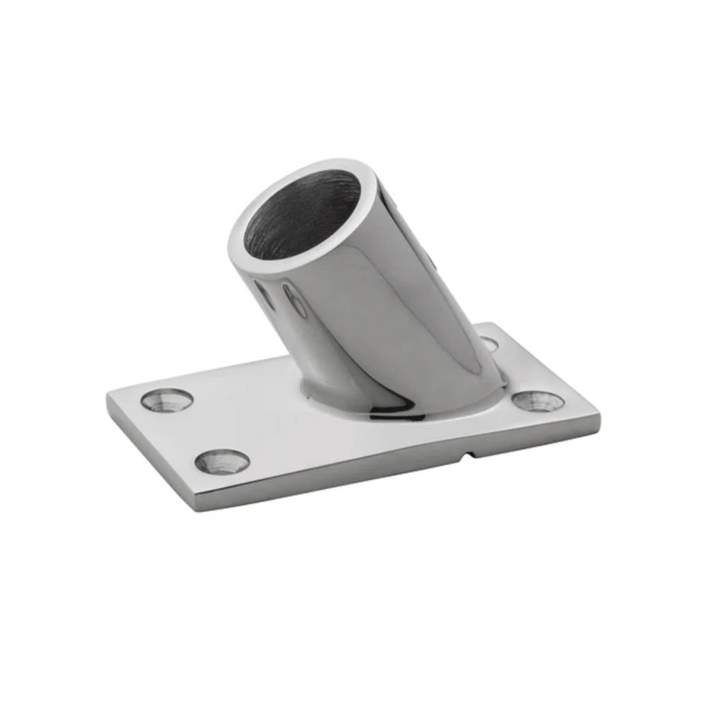 Handrail Fittings Rail Rectangular Bases 60 Deg. - Stainless Steel