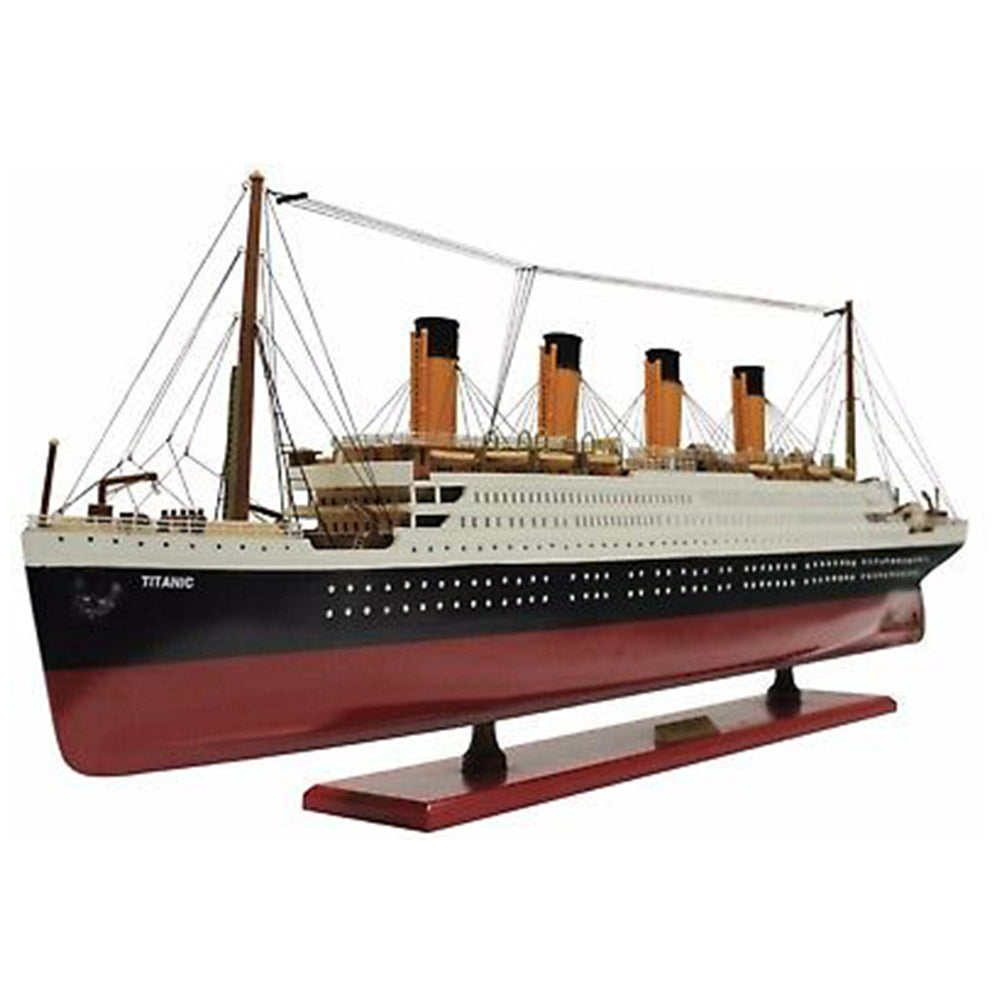 Titanic Ocean Liner - Painted Wooden Model Ship, 32" & 40" Long