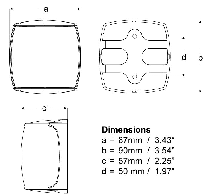 Hella Marine, NaviLED Pro, 3 Nautical Miles, Nav Lights, Black or White Housing