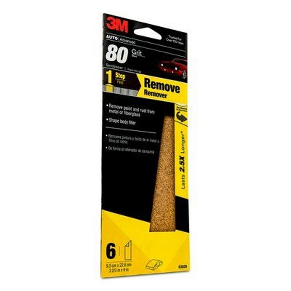 Sandpaper, 3-2/3" x 9" 3M, 03035