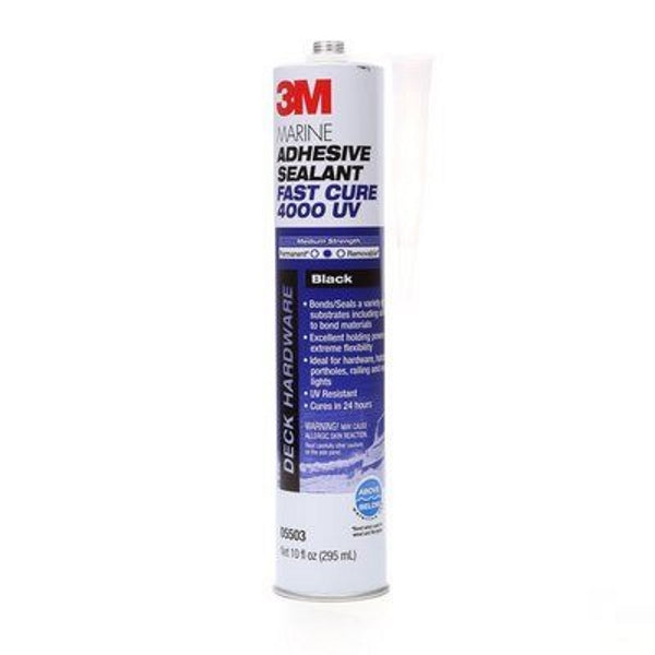 Marine Adhesive Sealant, 4000, UV, Black 3M 14316