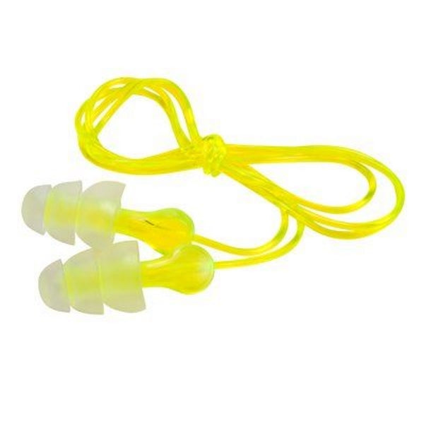 Earplugs, Corded P3000, Tri-Flange, 3M