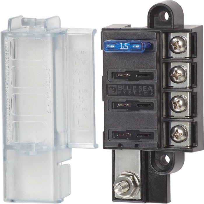 Blue Sea, 5045, ST Blade Compact Fuse Blocks, 4 Circuits