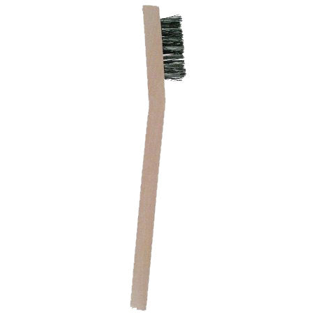 All Purpose Toothbrush Style Brush w/ Durable Wood Handle, Stainless Steel