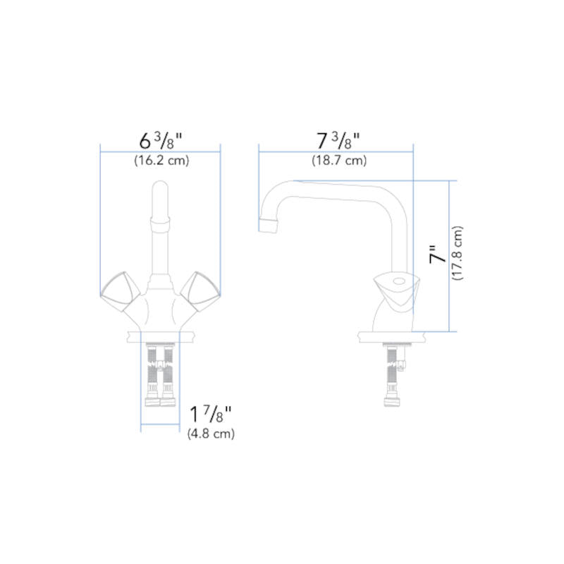 Trinidad Angled Galley / Wet Bar Faucet, Chrome