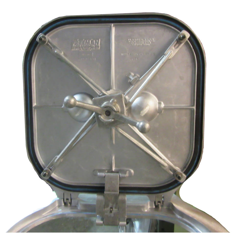 Freeman 24" x 24" Hinged Al Hatch, Hold Open Lid, Inside Escape Handle, Al Ring