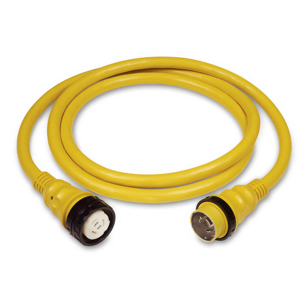 Marinco Cordset, 50A 125/250V, 75', Molded with LED