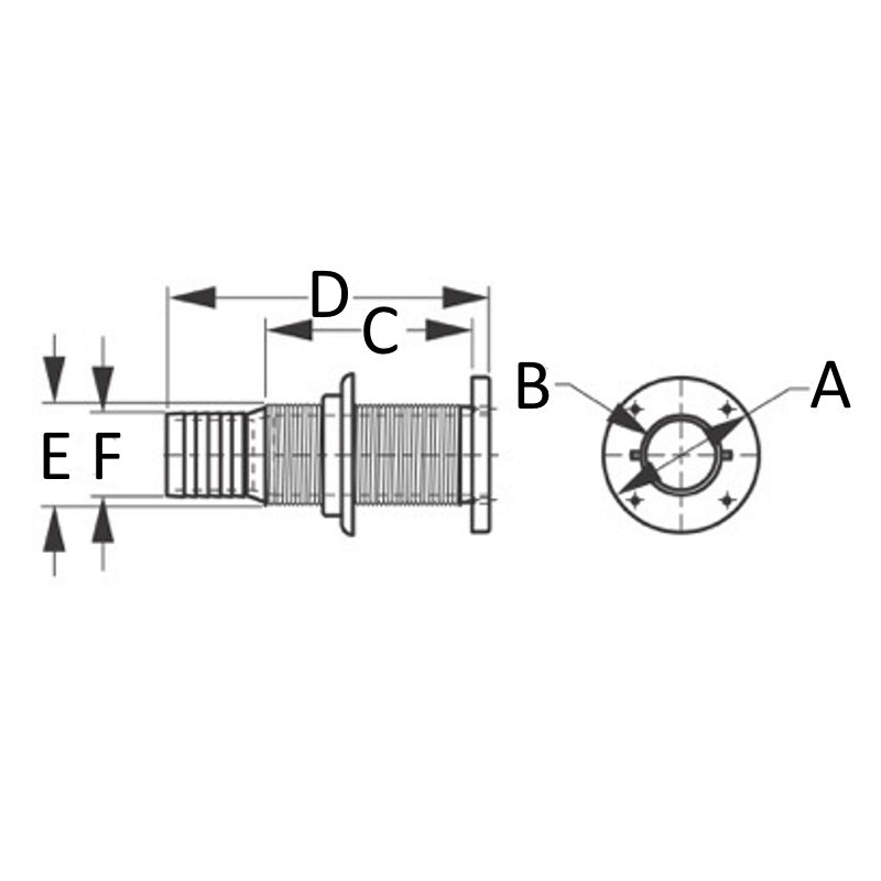 Sea-Dog 1-1/2" Thru-Hull