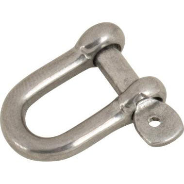 1/4" Stainless Steel Captive Pin D-Shackle