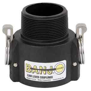 Banjo 2" Female Coupler and 2" Male Thread Poly Cam Lever Coupling