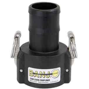 Banjo 2" Female Coupler and 2" Hose Shank Poly Cam Lever Coupling