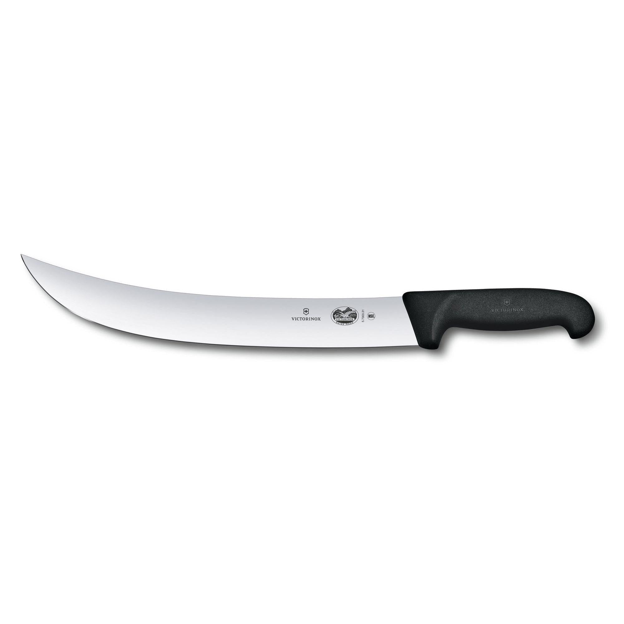 Butcher Knife w/ 12" Blade, Black Fibrox Nylon Handle