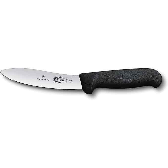 Skinning Knife w/ 5" Blade, Black Fibrox Pro Handle