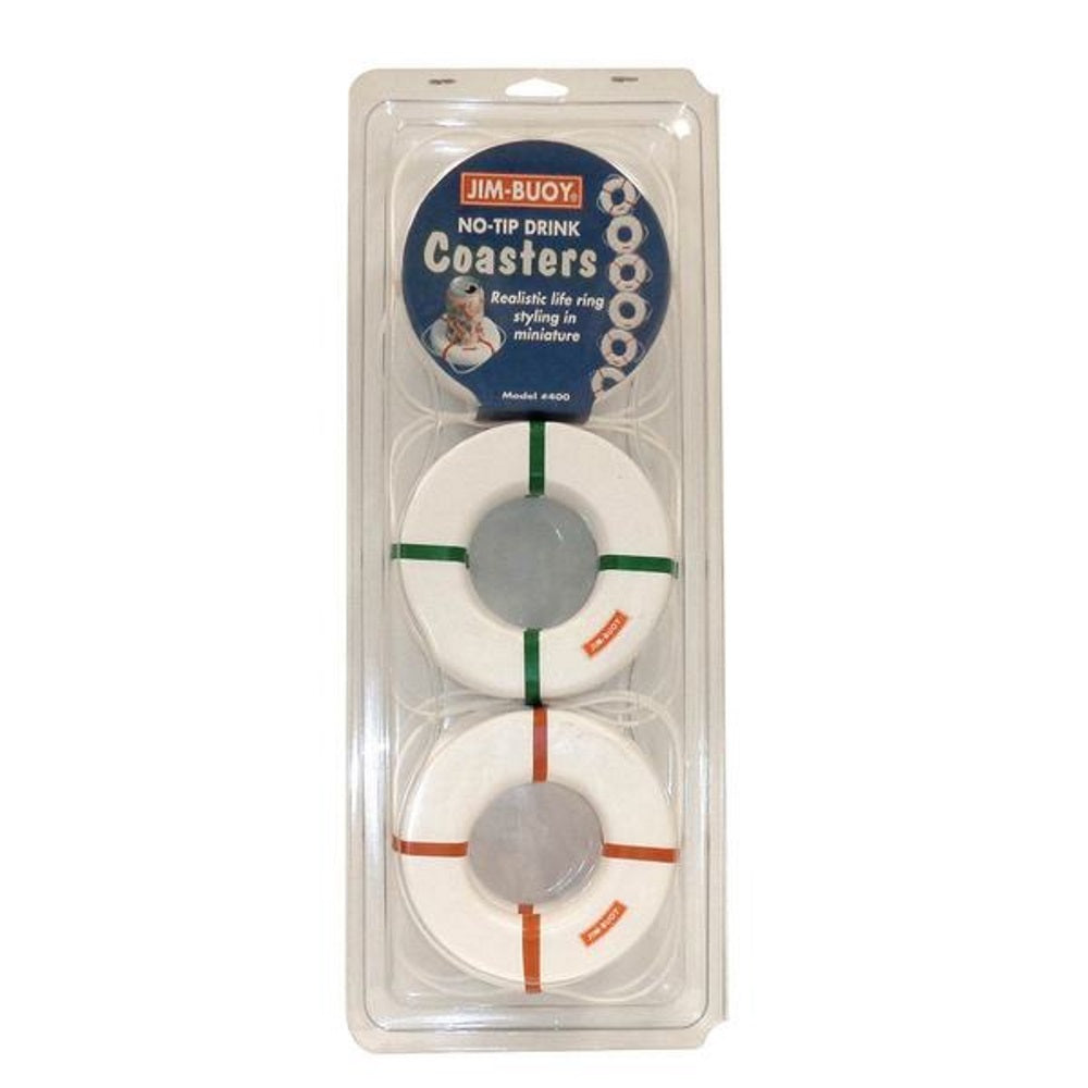 Jim Buoy Miniature Life Ring Coasters, 6 Pack