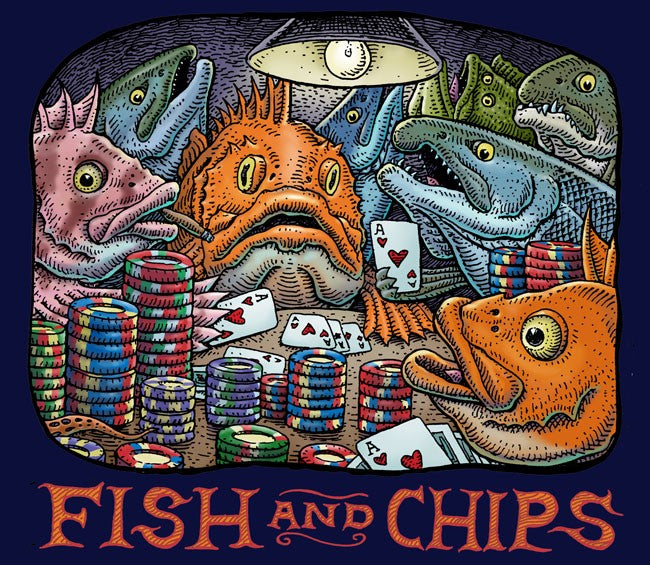 Ray Troll Fish and Chips T-shirt