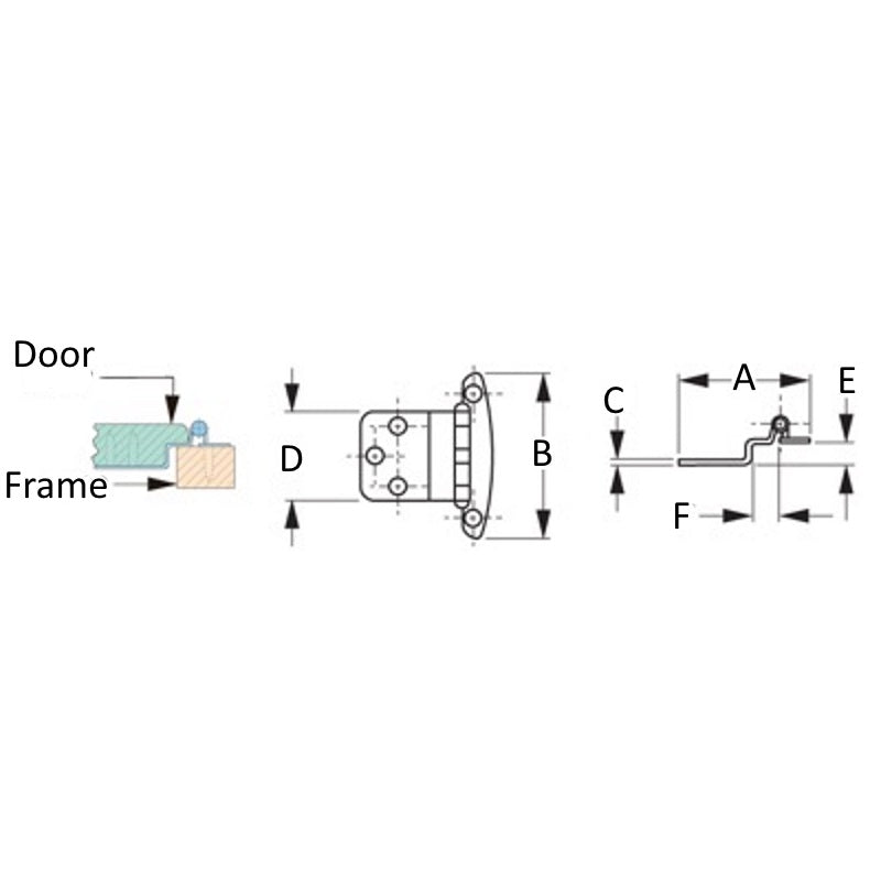 Sea-Dog Semi-Concealed Hinge