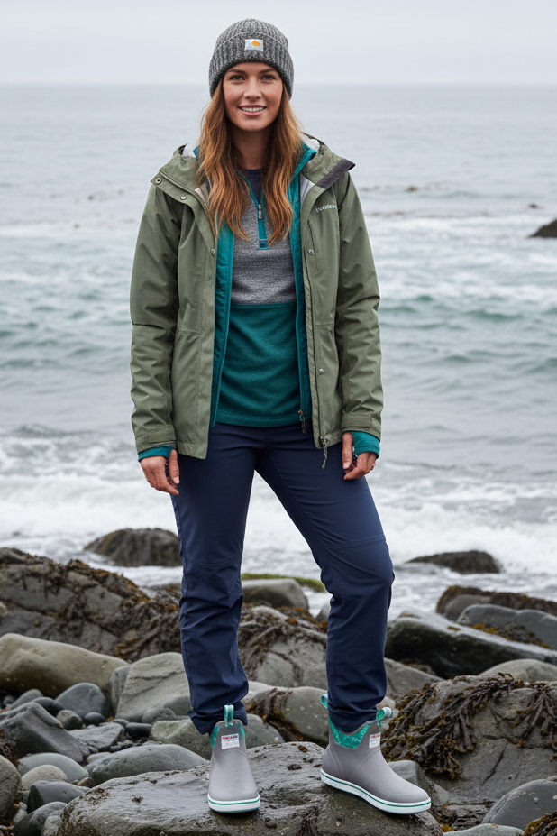 XtraTuf Women's 6” Boots W/ Salmon Sisters Kelp Print