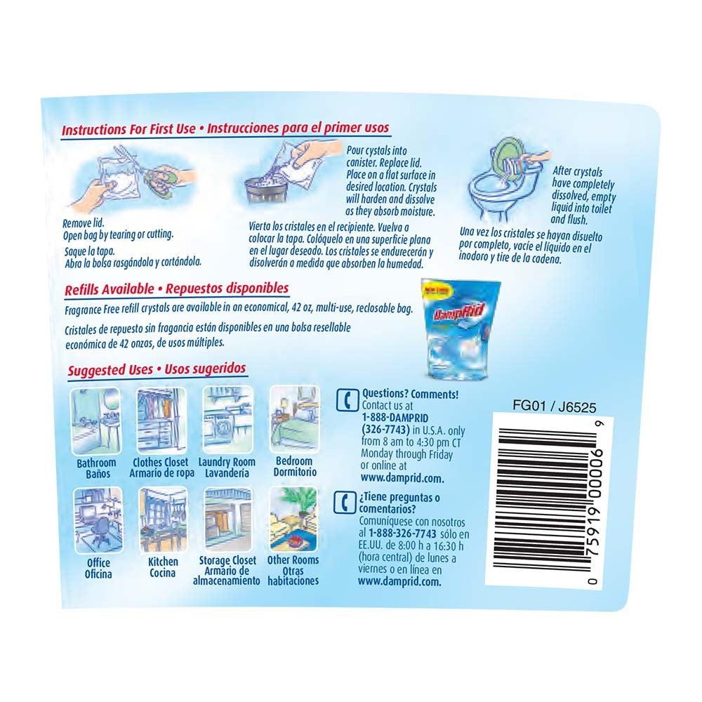 DampRid Refillable Moisture Absorbers, 10.5 oz Tub