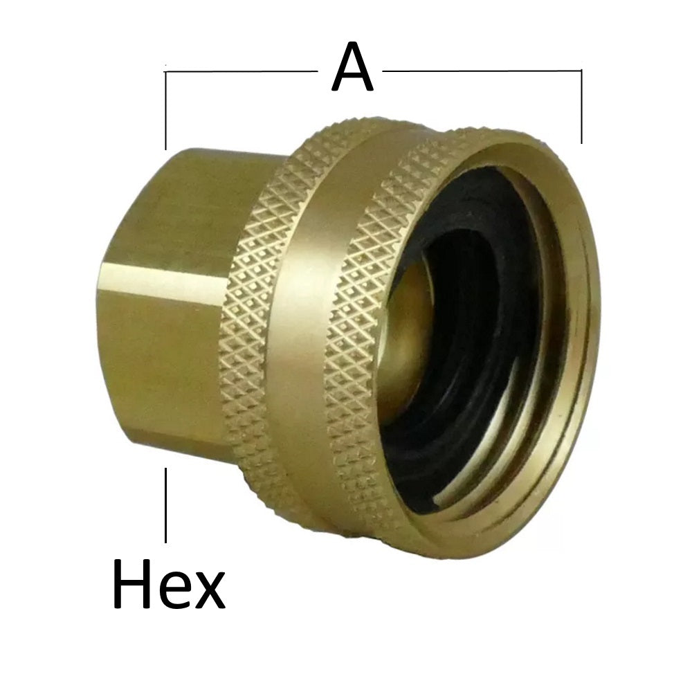 Midland Metal Brass 3/4" Female Garden Hose Adapter