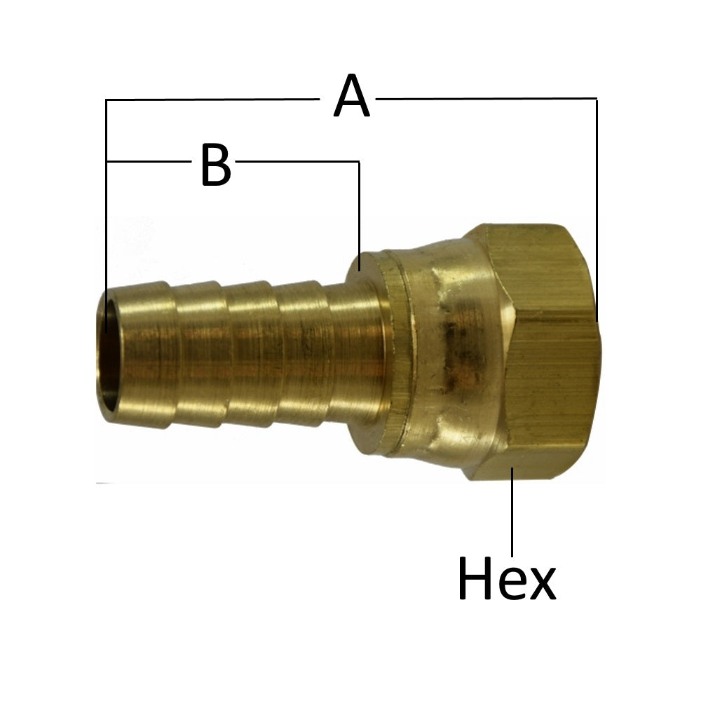 Midland Metal Dual 45°/37° Flare Swivel Brass Barb Fittings