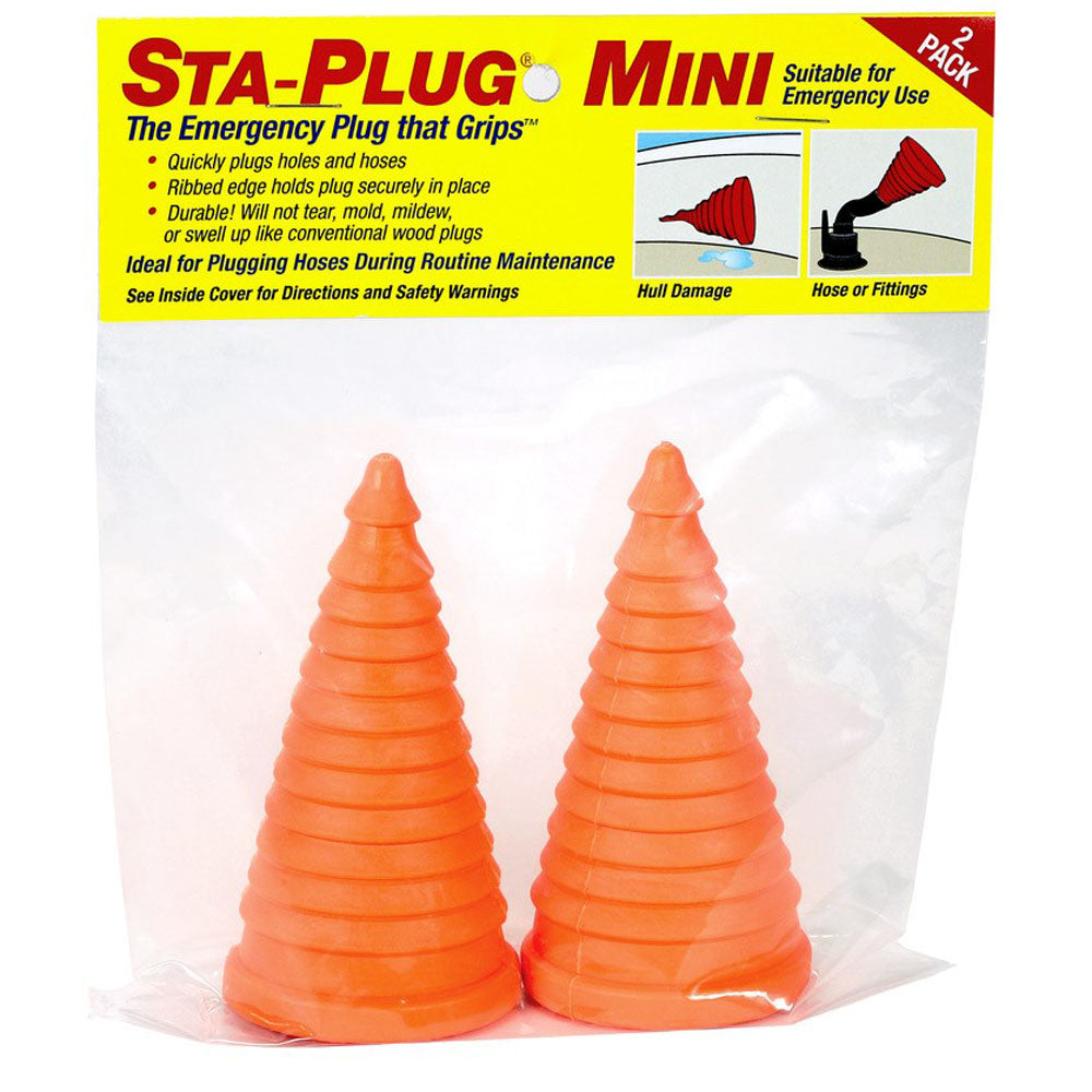 Forespar Sta-Plug Mini Emergency Plug, 2 Pk