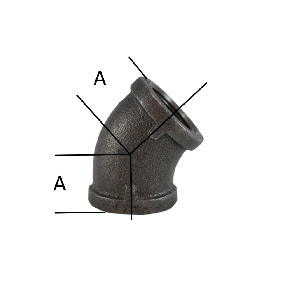 Midland Metals 45° Elbow Fittings