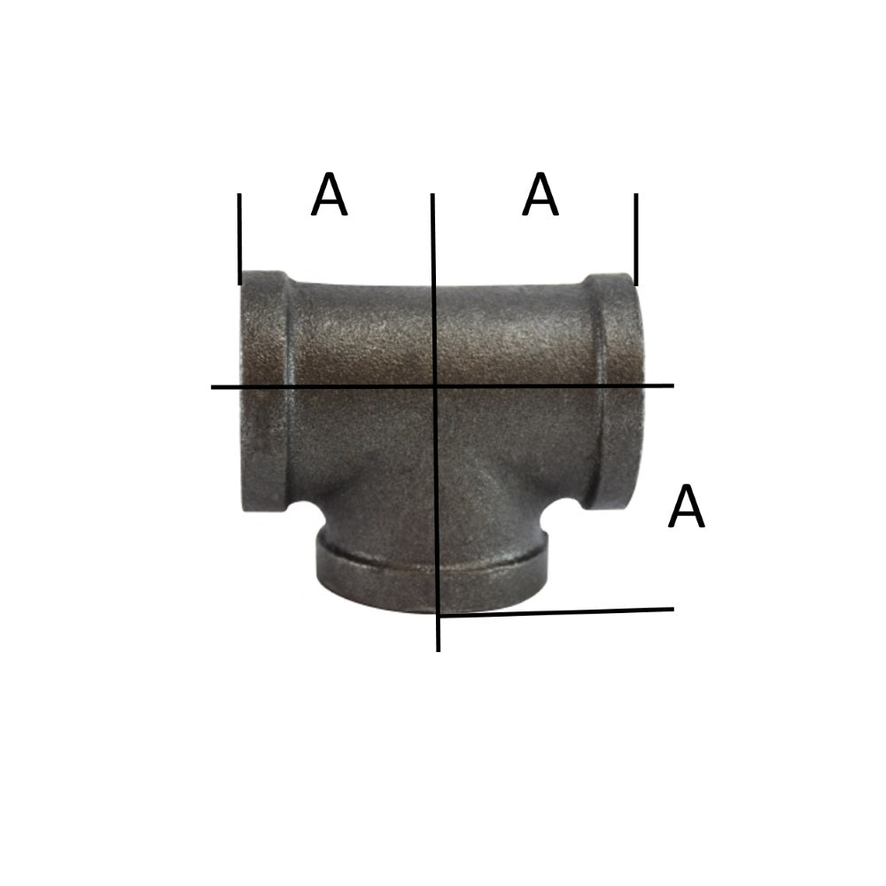 Midland Metals Black Tee Fittings