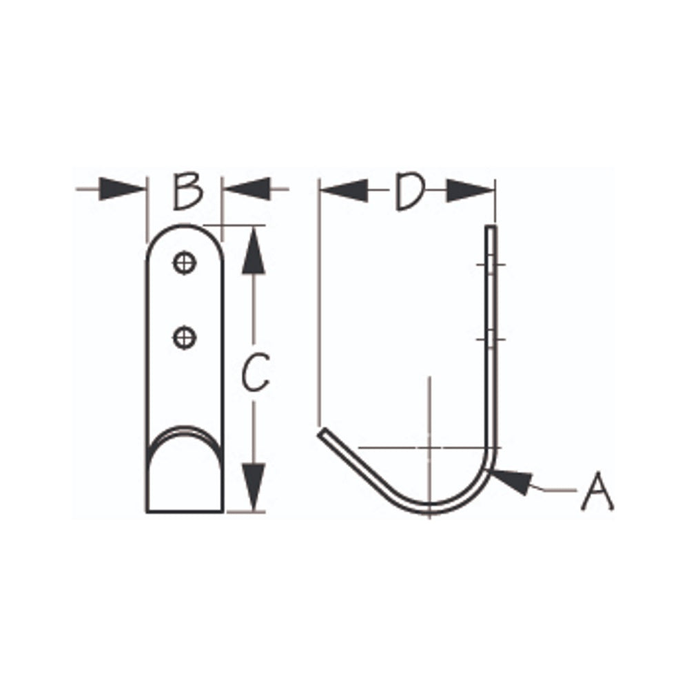 Sea Dog Lay Down Antenna Hook