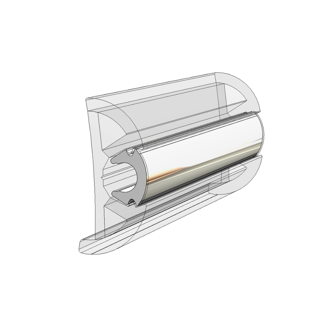 3/4" x 1/2" Flex Chrome Insert