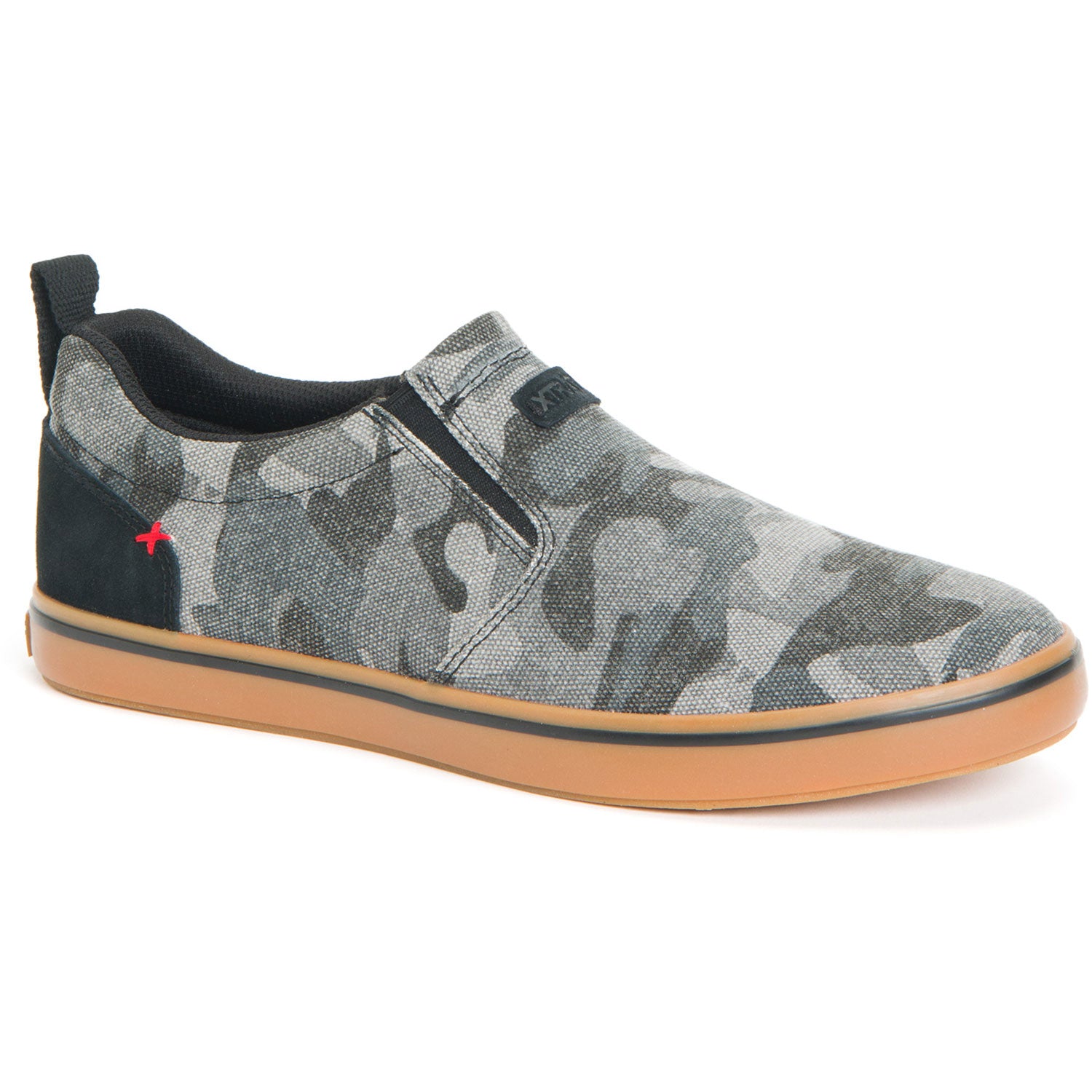 Open Box XTRATUF Men's Canvas Sharkbyte Deck Shoe - Black Camo 7.5