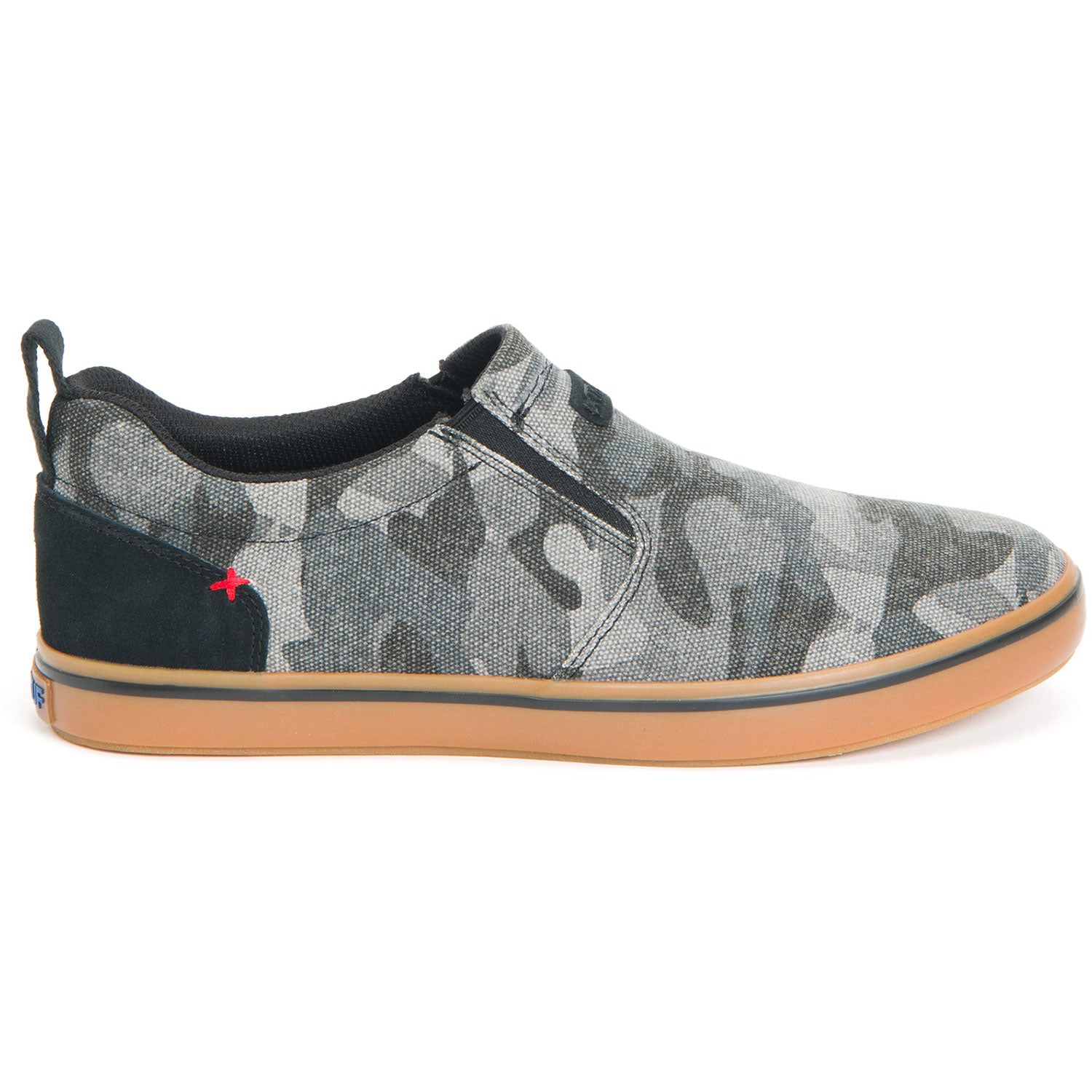 Open Box XTRATUF Men's Canvas Sharkbyte Deck Shoe - Black Camo 7.5