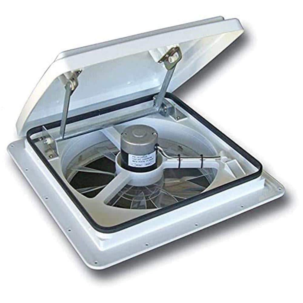 MaxxFan Plus 0004000K White RV 10-Speed Fan w/Manual Opening