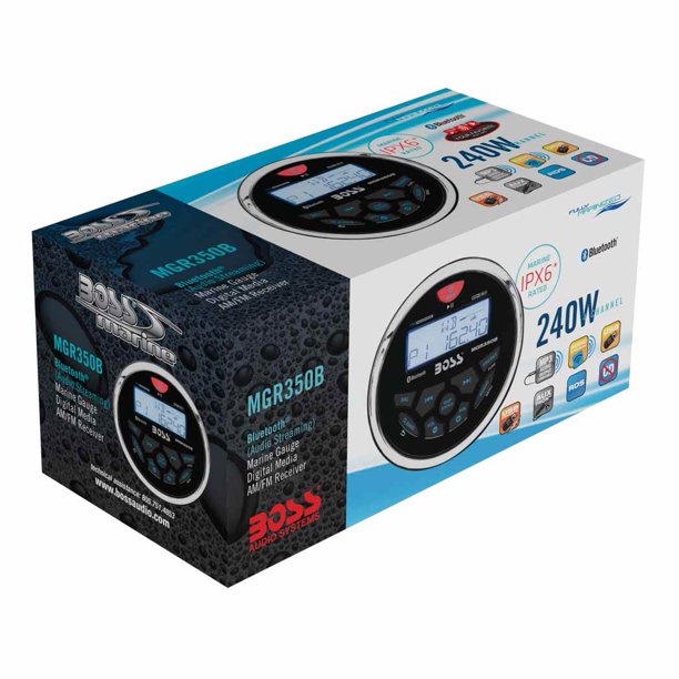 In-Dash Gauge Mech-Less MP3, WMA, FM/AM/Bluetooth Player, USB, AUX