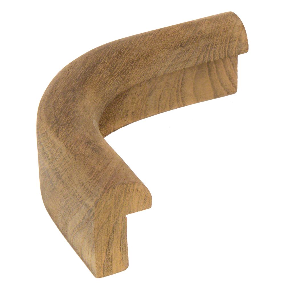 Teak Molding, Outside Corner, 2" Inside Radius, 2.5" Outside Radius