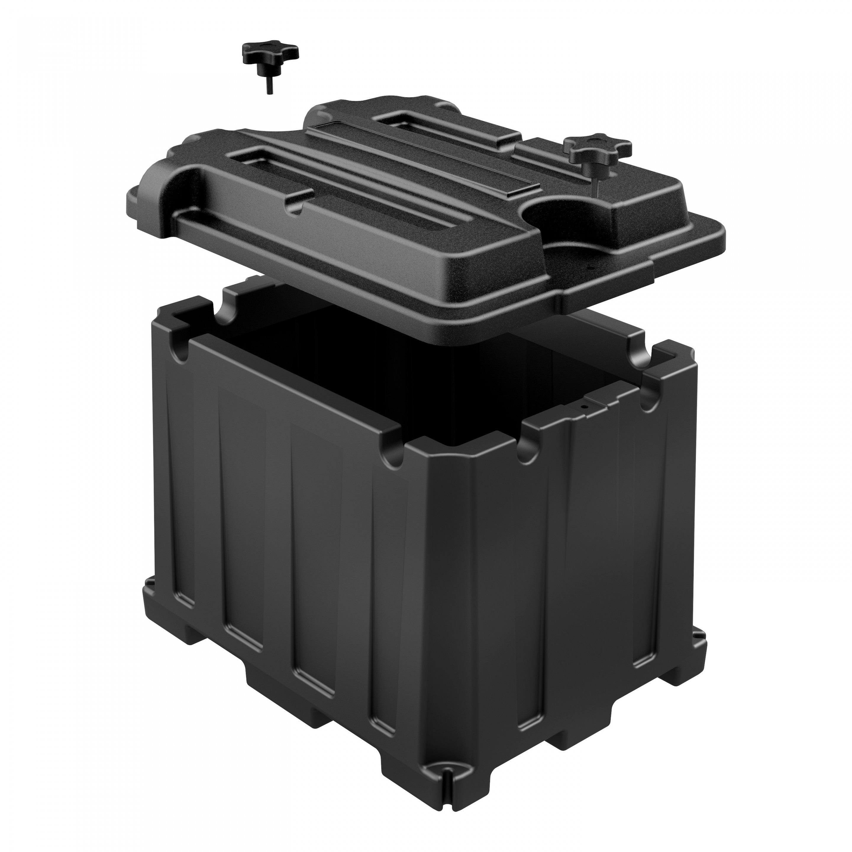 Dual 6V Commercial Grade Battery Box, Internal Dims: 14.6 (L) x 10.5 (W) x 11.5 (H) in.