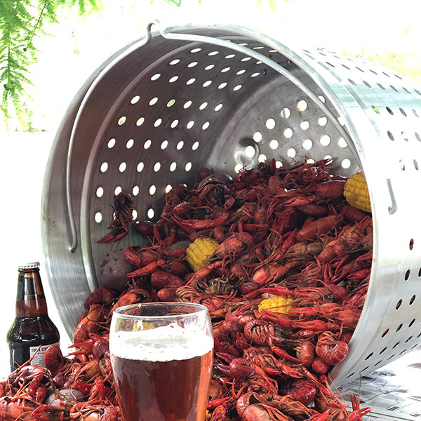 62 QT Stainless Steel Stockpot With Basket, 1160