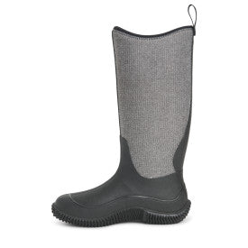 Muck Women's Hale Tall Boot, Black w/ Fuzzy Herringbone