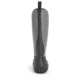 Muck Women's Hale Tall Boot, Black w/ Fuzzy Herringbone