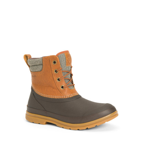 Muck Womens Originals Duck Lace Boot, Tan / Dark Brown
