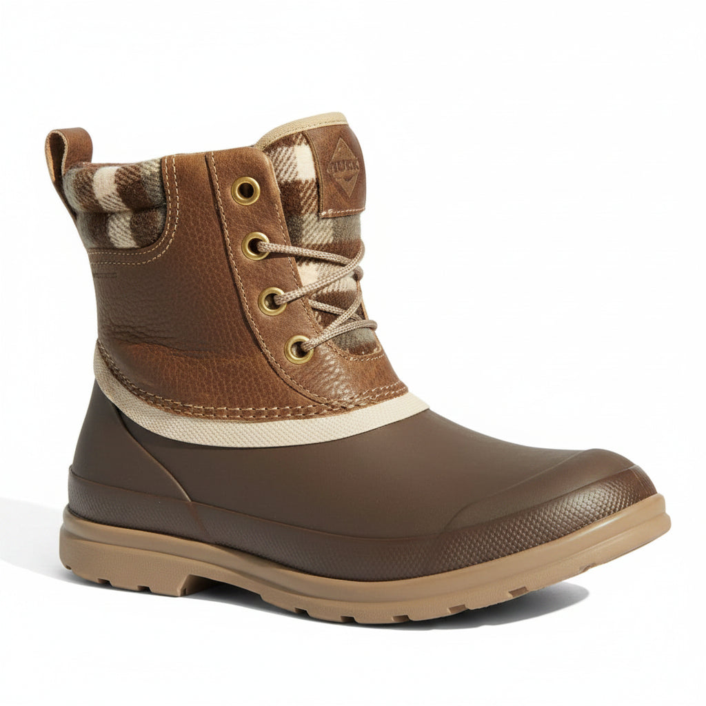 Muck Womens Originals Duck Lace Boot, Walnut Brown