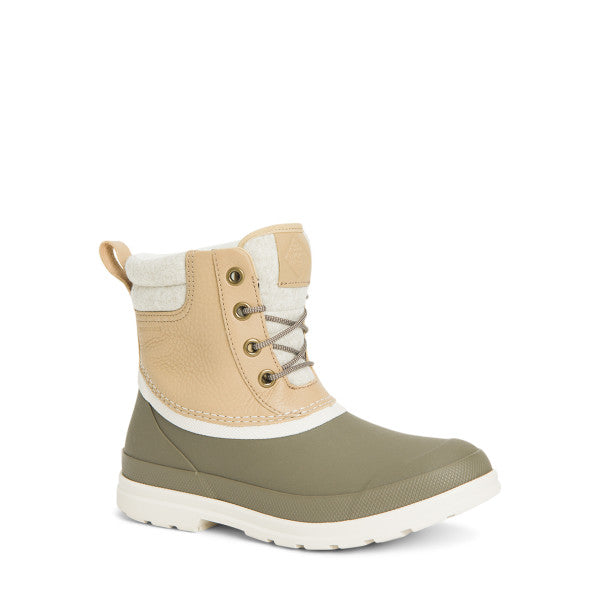 Muck Womens Originals Duck Lace Boot, Taupe / Walnut