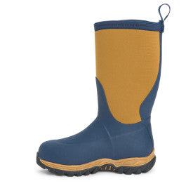 Muck Kids Rugged II Rain Boots, Navy / Tan