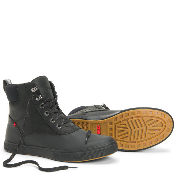 Open Box -Xtratuf Men's Leather Ankle Deck Boot Lace Black
