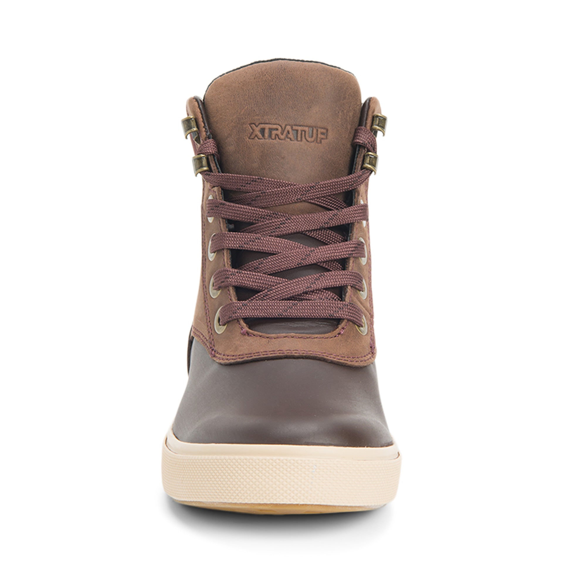 Open-Box Xtratuf Women's Leather Ankle Deck Boot Lace Chocolate 6.5