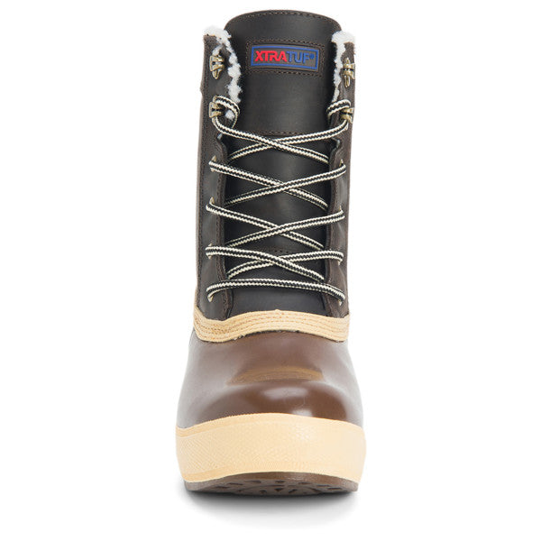 Open-Box Xtratuf Women's 8 In Legacy Lace Boot Brown Insulated 10
