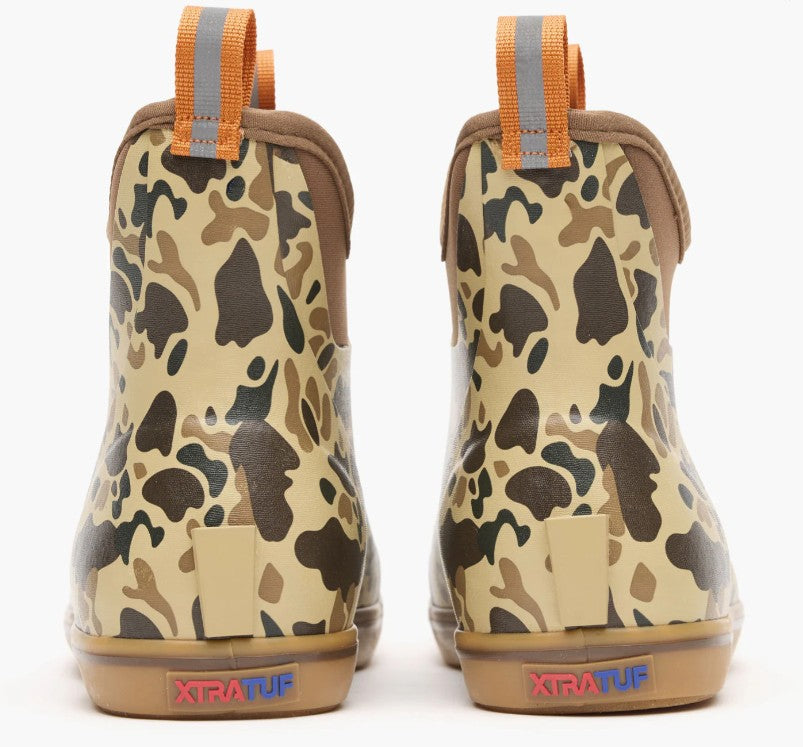 Xtratuf Men's 6" Ankle Deck Boot Duck Camo/Tan