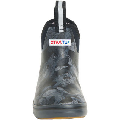 Open Box -Xtratuf Women's 6 Inch Ankle Deck Boots, Black Camo