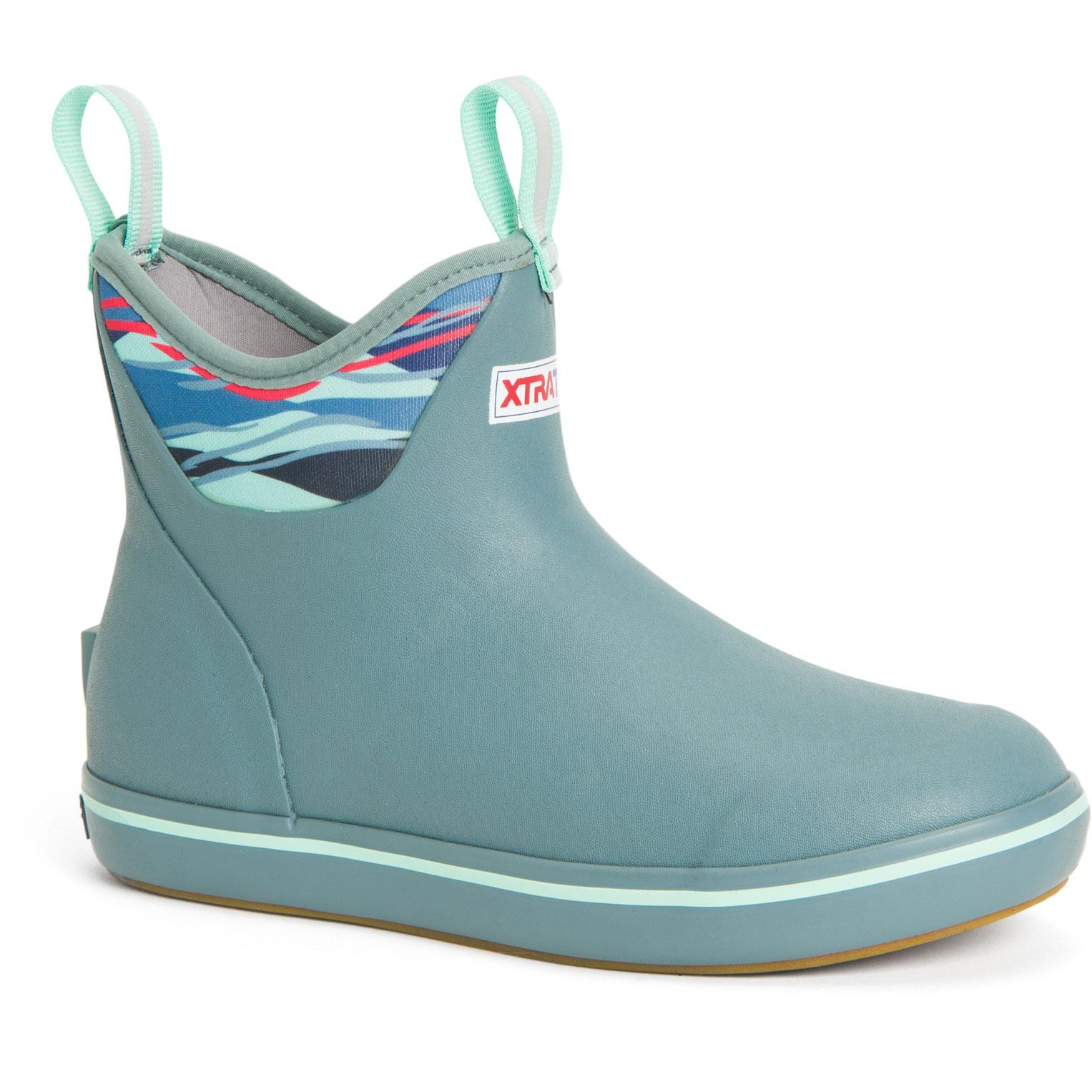 Open-Box Xtratuf Women's 6 In Ankle Deck Boot Trooper Blue/Beach Glass 6