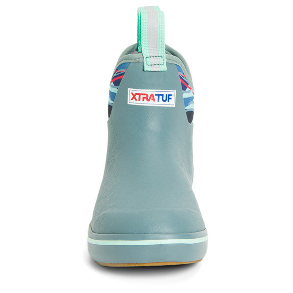 Open-Box Xtratuf Women's 6 In Ankle Deck Boot Trooper Blue/Beach Glass 6