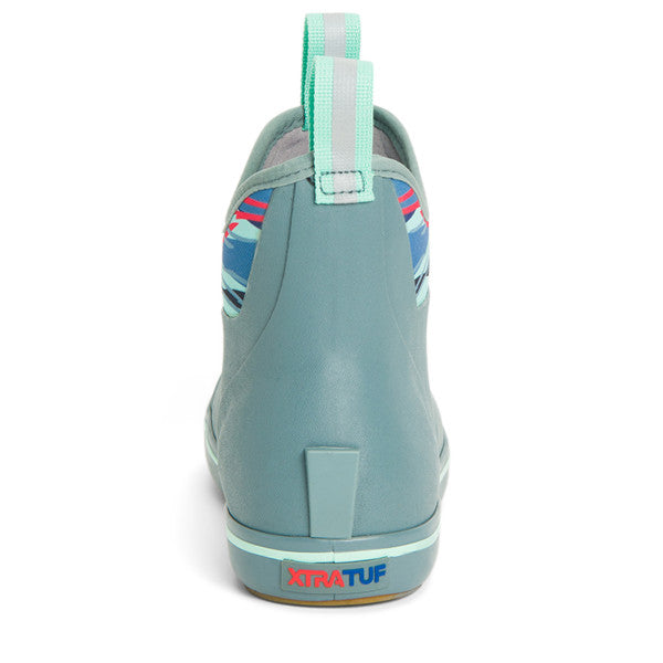 Open-Box Xtratuf Women's 6 In Ankle Deck Boot Trooper Blue/Beach Glass 6